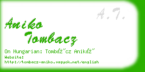 aniko tombacz business card